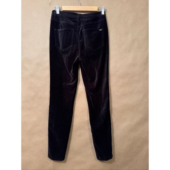 Massimo Dutti Skinny Black Velvet Pants - Picture 3 of 5